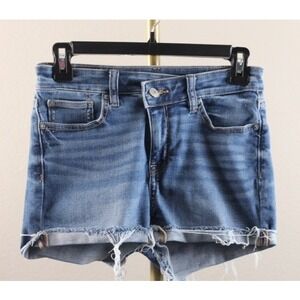 American Eagle Next Level Stretch High-Rise Shortie Denim Shorts Blue Size 0